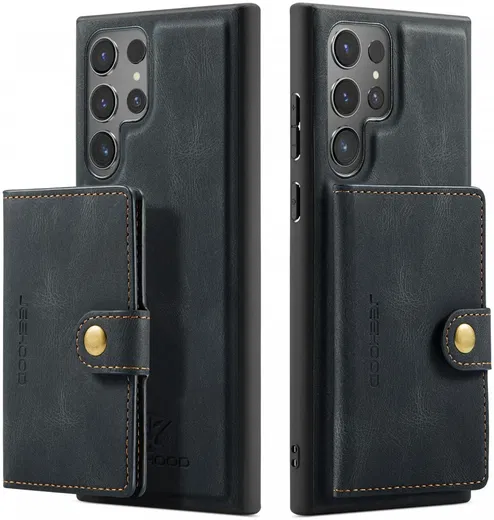 CaseMe Samsung Galaxy S24 Ultra Hoes Magnetische Kaarthouder Zwart afbeelding 2