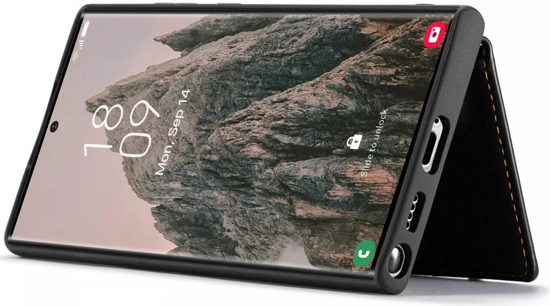 CaseMe Samsung Galaxy S24 Ultra Hoes Magnetische Kaarthouder Zwart afbeelding 20