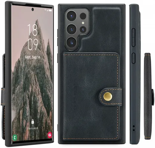 CaseMe Samsung Galaxy S24 Ultra Hoes Magnetische Kaarthouder Zwart afbeelding 24