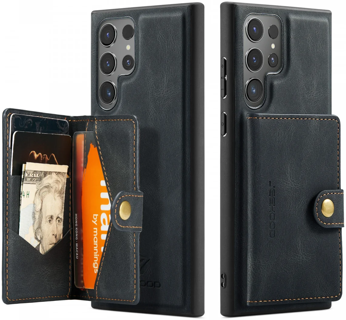 CaseMe Samsung Galaxy S24 Ultra Hoes Magnetische Kaarthouder Zwart afbeelding 26