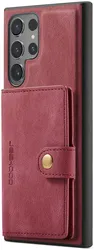 CaseMe JH-01 Samsung Galaxy S24 Ultra Hoes Magnetische Kaarthouder Rood afbeelding
