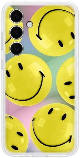 Origineel Samsung Galaxy S24 Plus Hoesje FlipSuit Case Smiley Geel afbeelding 1