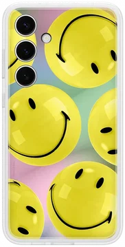Origineel Samsung Galaxy S24 Plus Hoesje FlipSuit Case Smiley Geel