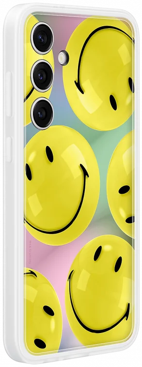 Origineel Samsung Galaxy S24 Plus Hoesje FlipSuit Case Smiley Geel afbeelding 2