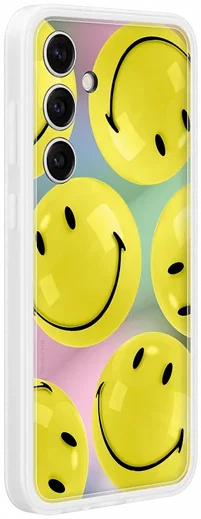 Origineel Samsung Galaxy S24 Plus Hoesje FlipSuit Case Smiley Geel afbeelding 2