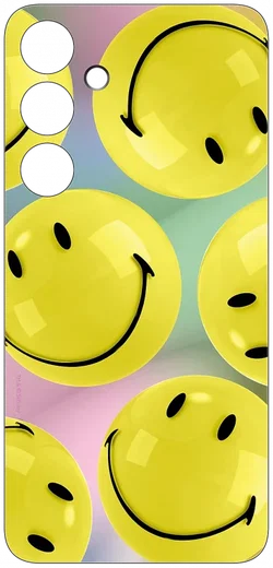 Origineel Samsung Galaxy S24 Plus Hoesje FlipSuit Case Smiley Geel afbeelding 4