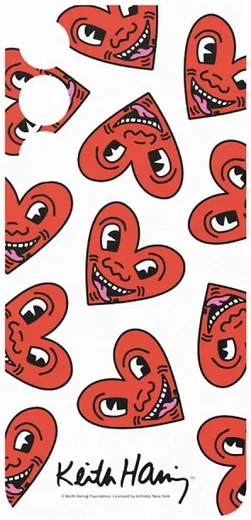 Origineel Samsung Galaxy S24 Ultra FlipSuit Plaatje Keith Haring Heart afbeelding 2
