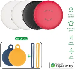 4smarts SkyTag Slim Bluetooth Tracker 4-Pack (Zwart/Wit/Blauw) afbeelding