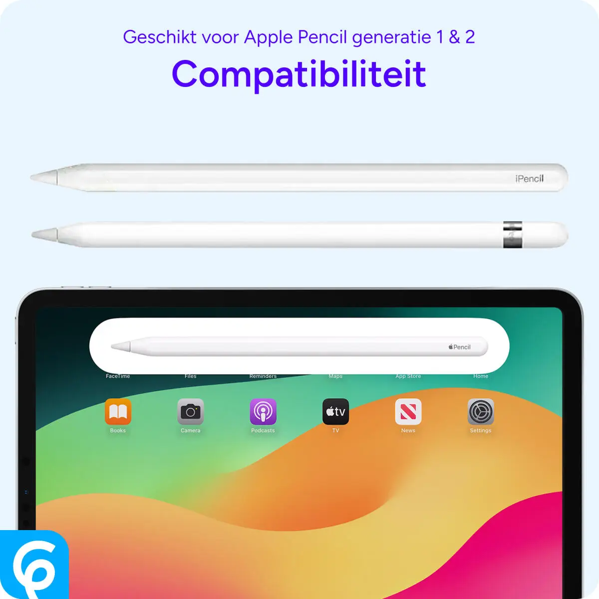 Replacement Plastic en Metalen Tips voor Apple Pencil 1 / 2 Wit 3-Pack afbeelding 4