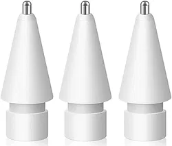 Replacement Metalen Precisie Tips voor Apple Pencil 1 / 2 Wit (3-Pack) afbeelding