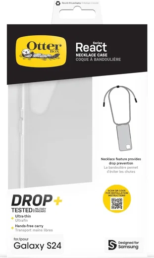 OtterBox React Necklace Samsung Galaxy S24 Hoesje Koord Transparant afbeelding 9