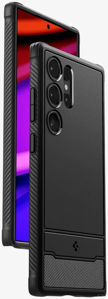 Spigen Rugged Armor Samsung Galaxy S24 Ultra Hoesje Back Cover Zwart afbeelding 6