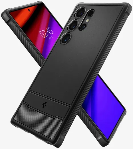 Spigen Rugged Armor Samsung Galaxy S24 Ultra Hoesje Back Cover Zwart afbeelding 7