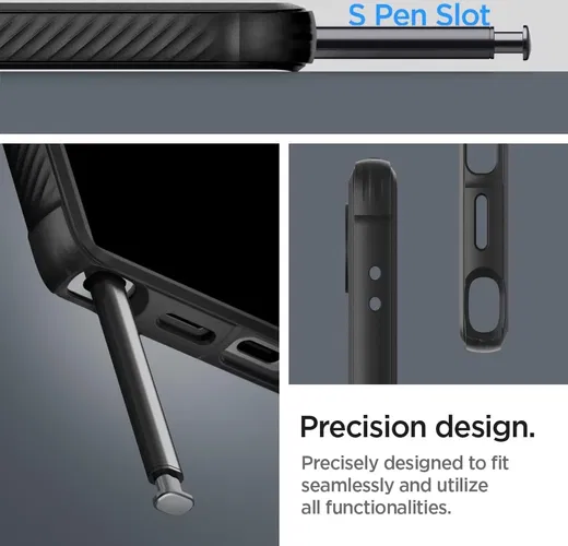 Spigen Rugged Armor Samsung Galaxy S24 Ultra Hoesje Back Cover Zwart afbeelding 16