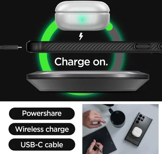 Spigen Rugged Armor Samsung Galaxy S24 Ultra Hoesje Back Cover Zwart afbeelding 17