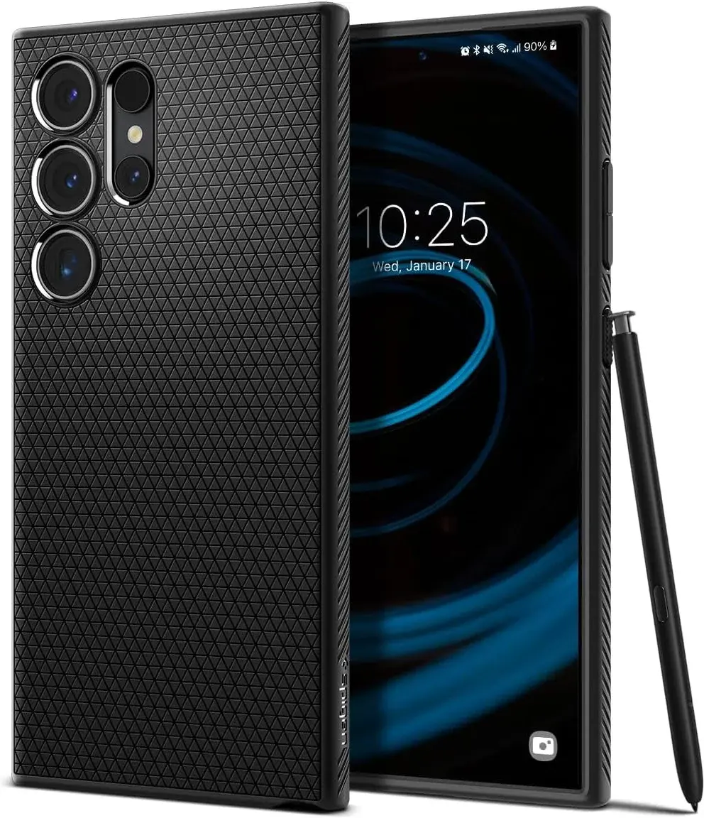 Spigen Liquid Air Samsung Galaxy S24 Ultra Hoesje Back Cover Zwart afbeelding 1