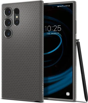 Spigen Liquid Air Samsung Galaxy S24 Ultra Hoesje Back Cover Grijs