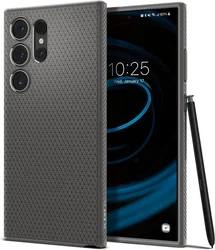 Spigen Liquid Air Samsung Galaxy S24 Ultra Hoesje Back Cover Grijs afbeelding
