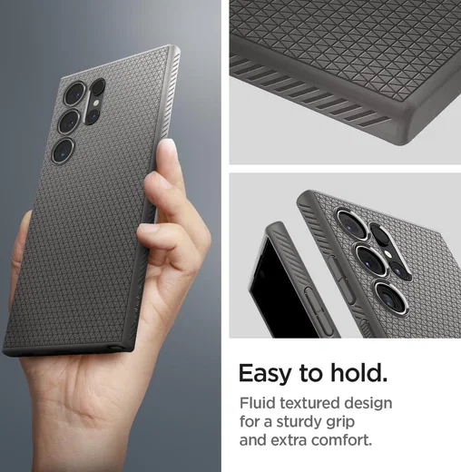Spigen Liquid Air Samsung Galaxy S24 Ultra Hoesje Back Cover Grijs afbeelding 14