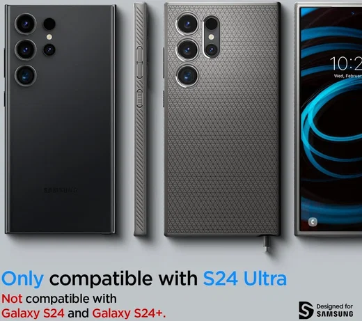 Spigen Liquid Air Samsung Galaxy S24 Ultra Hoesje Back Cover Grijs afbeelding 18