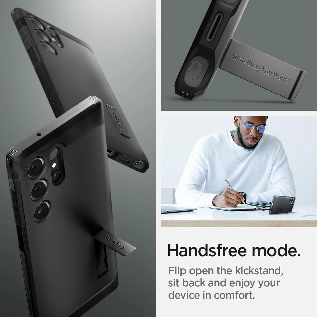 Spigen Tough Armor Samsung Galaxy S24 Ultra Hoesje Back Cover Zwart afbeelding 2