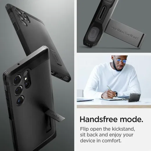 Spigen Tough Armor Samsung Galaxy S24 Ultra Hoesje Back Cover Zwart afbeelding 2
