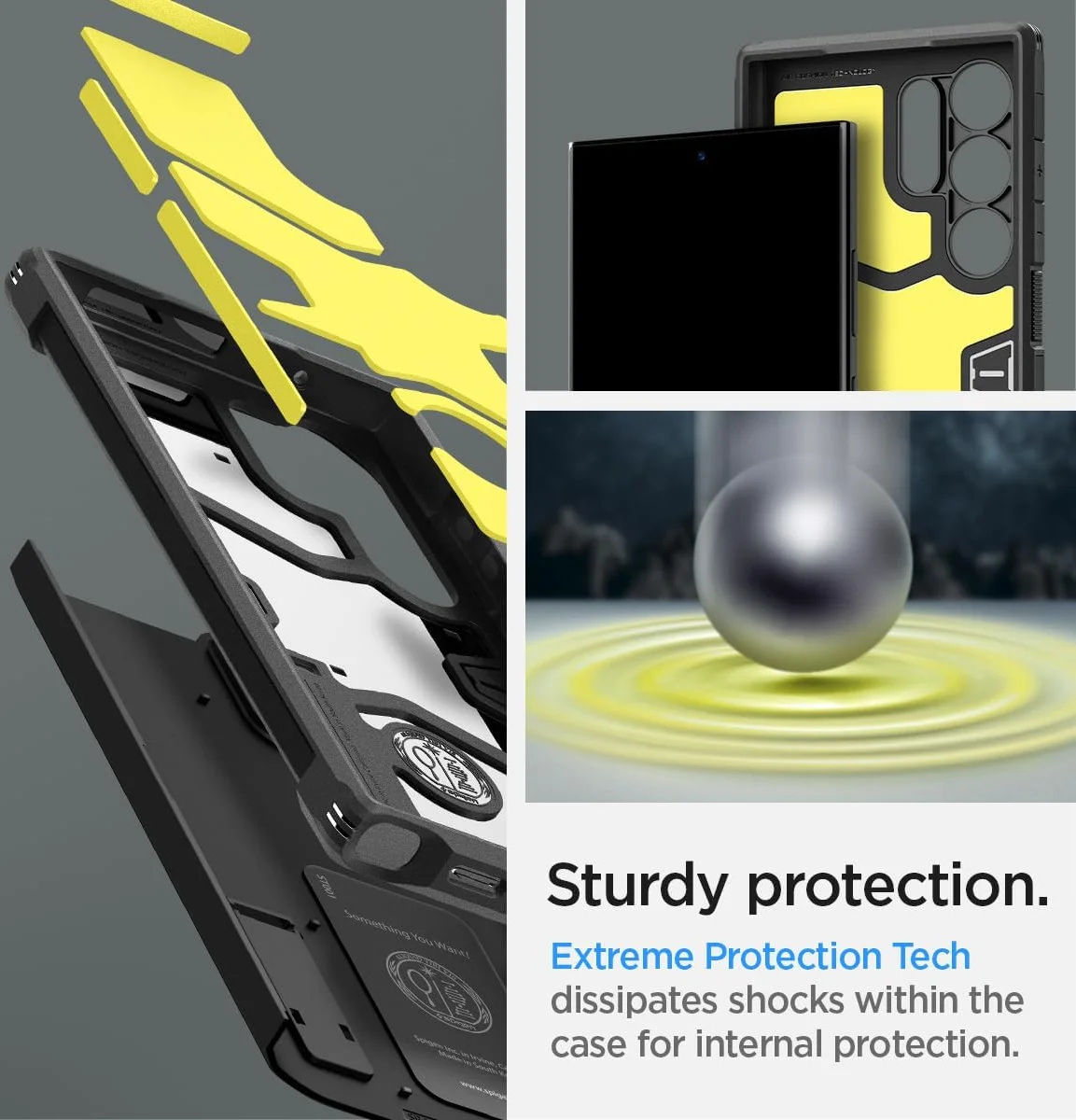 Spigen Tough Armor Samsung Galaxy S24 Ultra Hoesje Back Cover Zwart afbeelding 3