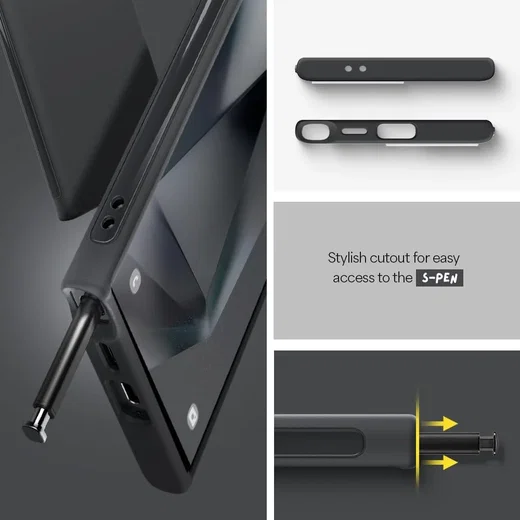 Spigen Cyrill Ultra Color Samsung Galaxy S24 Ultra Hoesje Zwart afbeelding 6