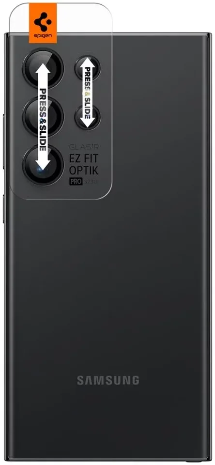 Spigen Optik Pro Samsung Galaxy S24 Ultra Camera Protector Zwart 2-Pack afbeelding 2