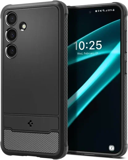 Spigen Rugged Armor Samsung Galaxy S24 Plus Hoesje Back Cover Zwart afbeelding 1