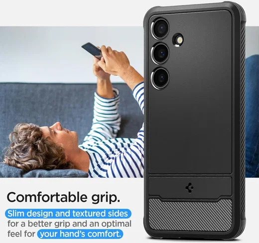 Spigen Rugged Armor Samsung Galaxy S24 Plus Hoesje Back Cover Zwart afbeelding 14