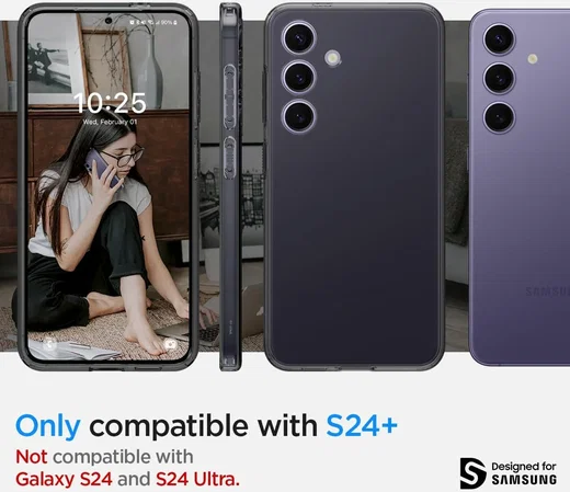 Spigen Liquid Crystal Samsung S24 Plus Hoesje Back Cover Zwart afbeelding 11