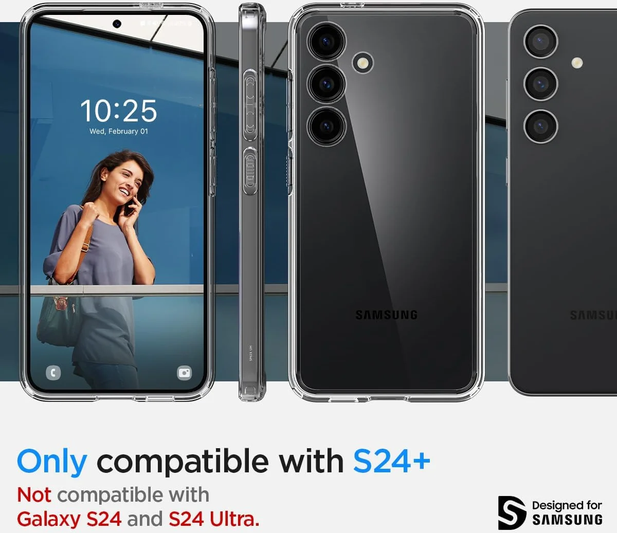 Spigen Ultra Hybrid Samsung S24 Plus Hoesje Back Cover Transparant afbeelding 15