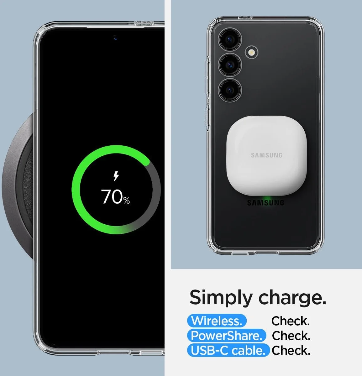 Spigen Ultra Hybrid Samsung S24 Plus Hoesje Back Cover Matte Zwart afbeelding 6