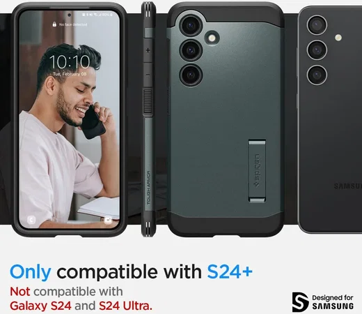 Spigen Tough Armor Samsung Galaxy S24 Plus Hoesje Back Cover Groen afbeelding 12