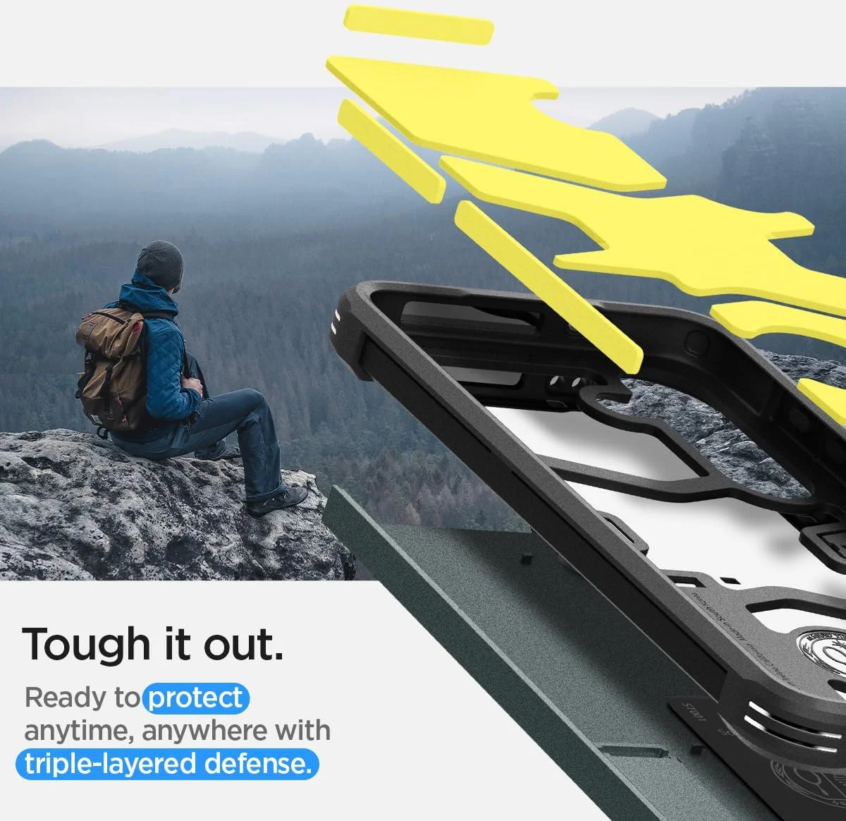Spigen Tough Armor Samsung Galaxy S24 Plus Hoesje Back Cover Groen afbeelding 14