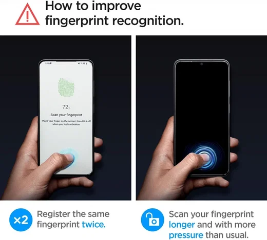 Spigen EZ Fit GLAS.tR Samsung Galaxy S24 Plus Screen Protector 2-Pack afbeelding 5