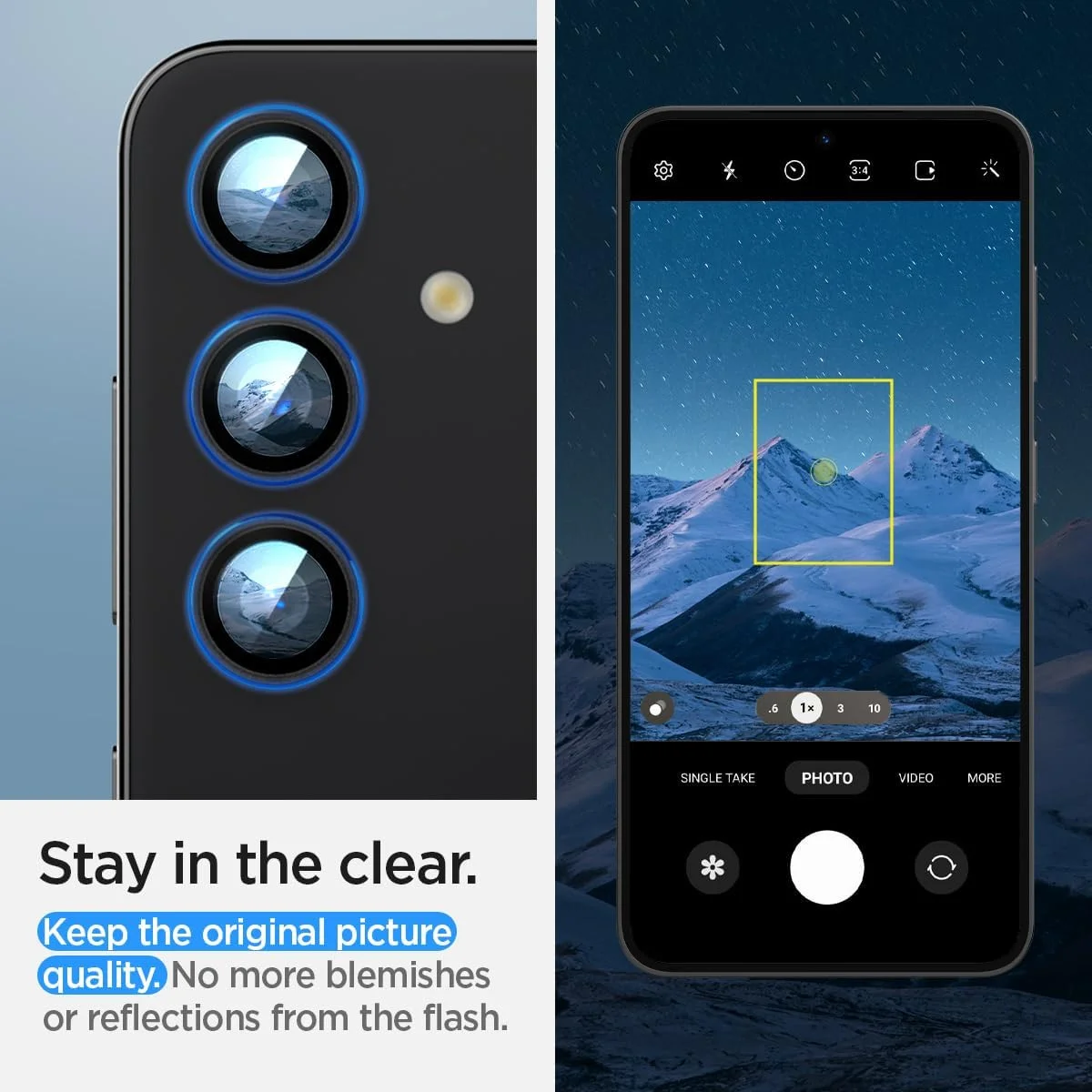Spigen Optik Pro Samsung S24 Plus Camera Protector Glas 2-Pack Zwart afbeelding 6