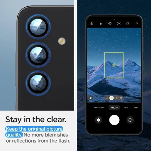 Spigen Optik Pro Samsung S24 Plus Camera Protector Glas 2-Pack Zwart afbeelding 6