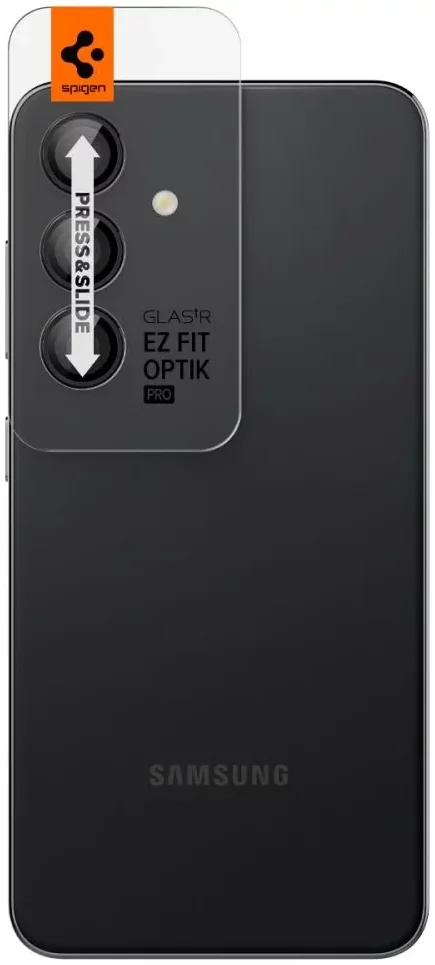 Spigen Optik Pro Samsung S24 Plus Camera Protector Glas 2-Pack Zwart afbeelding 9
