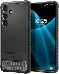 Spigen Rugged Armor Samsung Galaxy S24 Hoesje Back Cover Zwart afbeelding