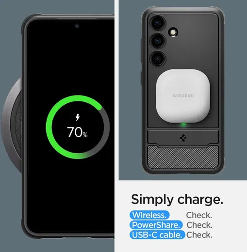 Spigen Rugged Armor Samsung Galaxy S24 Hoesje Back Cover Zwart afbeelding 7