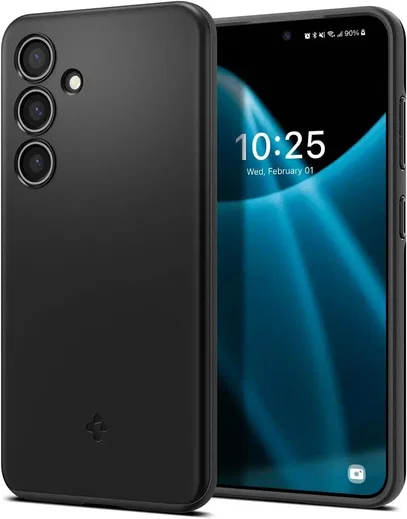 Spigen Thin Fit Samsung Galaxy S24 Hoesje Back Cover Zwart afbeelding 1