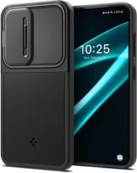 Spigen Optik Armor Samsung Galaxy S24 Hoesje Camera Slider Zwart afbeelding