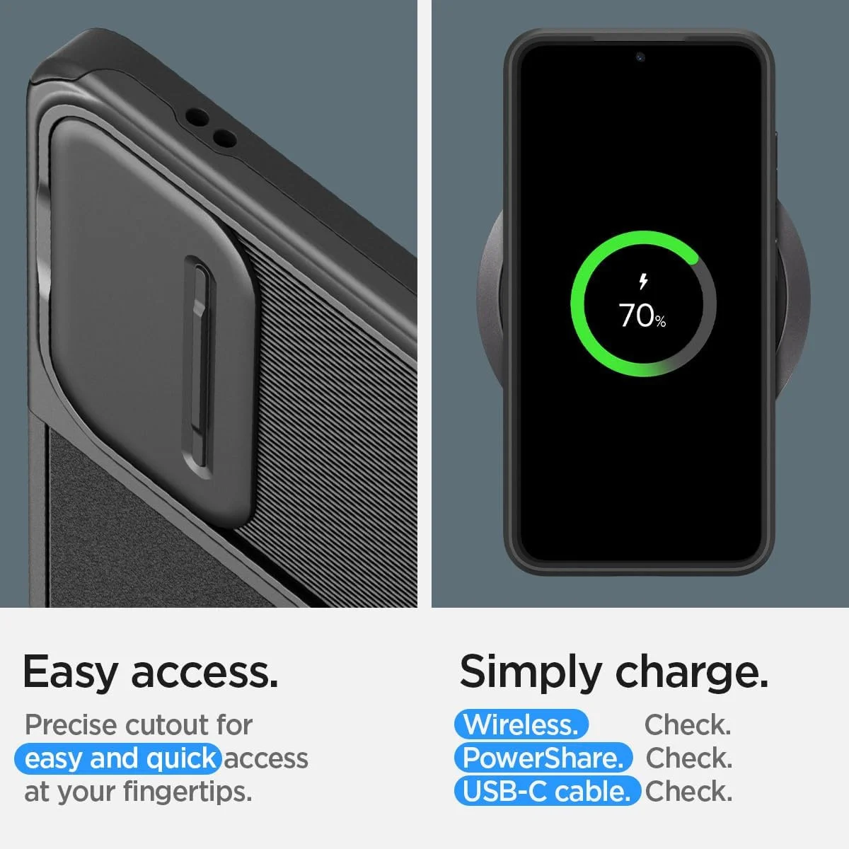 Spigen Optik Armor Samsung Galaxy S24 Hoesje Camera Slider Zwart afbeelding 6