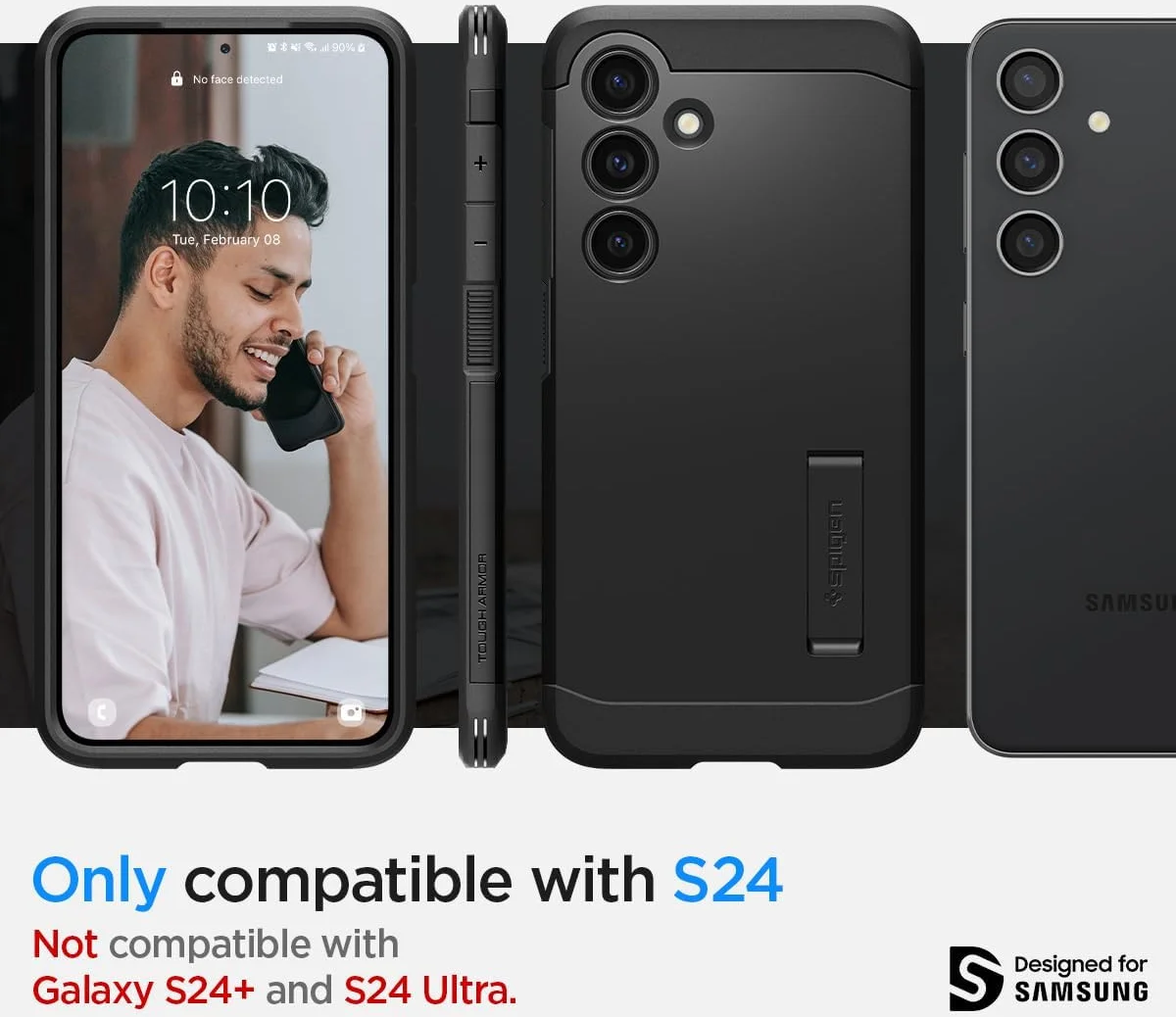 Spigen Tough Armor Samsung Galaxy S24 Hoesje Back Cover Zwart afbeelding 5
