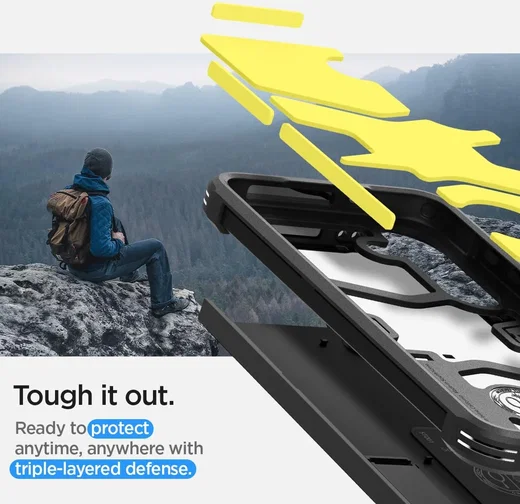 Spigen Tough Armor Samsung Galaxy S24 Hoesje Back Cover Zwart afbeelding 6