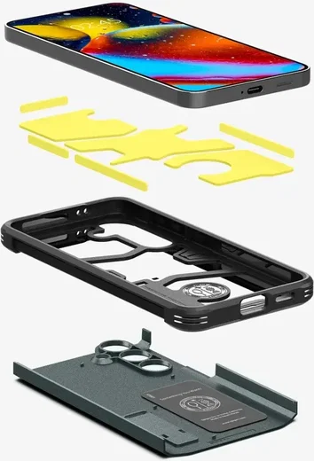Spigen Tough Armor Samsung Galaxy S24 Hoesje Back Cover Groen afbeelding 3
