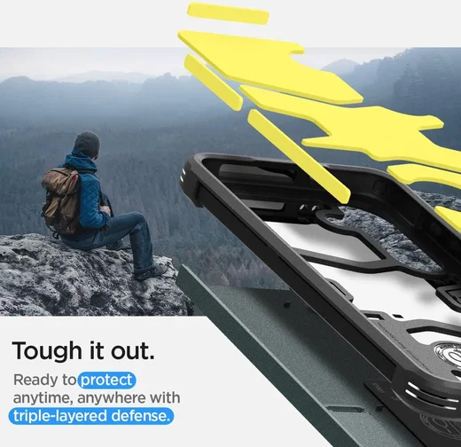 Spigen Tough Armor Samsung Galaxy S24 Hoesje Back Cover Groen afbeelding 6