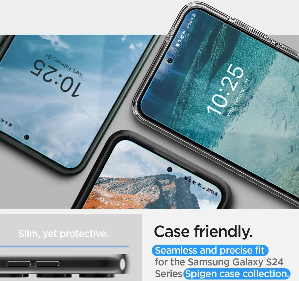 Spigen Neo Flex Solid Samsung Galaxy S24 Screen Protector (2-Pack) afbeelding 2